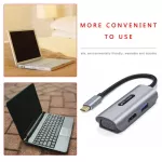 4k Uhd 1080p 3-In-1 Type C To Vga Hdmi Adapter Thunderbolt 3 For Macbook For Dell Hdmi High-Definition Cable Vga Projector