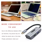 4k Uhd 1080p 3-In-1 Type C To Vga Hdmi Adapter Thunderbolt 3 For Macbook For Dell Hdmi High-Definition Cable Vga Projector