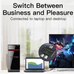 Displayport Splitter Dp1.4 Switch Ports Bi-Direction 1x2 / 2x1 Displayport Switcher Ultra Hd 8k@30hz 4k@120hz For Ps4 Xbox Hdtv