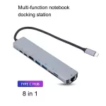 8-In-1 Usb C Hub Type C To Hdmi-Compatible Rj45 Ethernet Usb 3.0 Ports Sd/tf Card Reader Usb-C Pd Power For Macbook Pro Dock