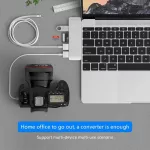 Usb 3.1 Type-C Hub To Hdmi-Compatible Adapter 4k Thunderbolt 3 Usb C Hub With Hub 3.0 Tf Sd Reader Slot Pd For Macbook Pro/air