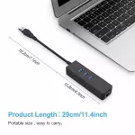 Basix High Speed 3 Ports Usb 3.0 Hub 10/100/1000 Mbps To Rj45 Gigabit Ethernet Lan Wired Network Adapter For Windows Macbook
