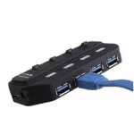 External USB Hub USB 3.0 4 Ports 5 Gbps Speed สำหรับส่งข้อมูลความเร็วสูง 5 Gb