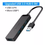 Ventration USB HUB 3.0 HUB USB 2.0 Hub Multi USB Splitter Adapter 4 Ports Speed ​​with Micro USB Charging Port for PC LAP HUB USB
