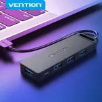Vention Usb Hub 3.0 Hub Usb 2.0 Hub Multi Usb Splitter Adapter 4 Ports Speed With Micro Usb Charging Port For Pc Lap Hub Usb