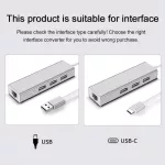 Ofccom Usb C Ethernet Usb 3.0 2.0 To Rj45 Hub 10/100/1000mbps Ethernet Adapter Network Card Usb Lan For Macbook Windows