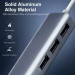 Ofccom Usb Hub 2.0 3 Ports To Rj45 10/100mbps Lan Network Usb Ethernet Adapter Splitter For Lap Computer Mac Ios Android