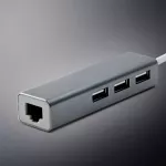 Ofccom Usb Hub 2.0 3 Ports To Rj45 10/100mbps Lan Network Usb Ethernet Adapter Splitter For Lap Computer Mac Ios Android