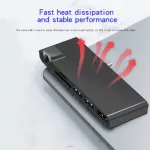 Rocketek Usb 3.0 Hub 4k Hdmi-Compatible 1000mbps Gigabit Ethernet Card Reader Adapte Tf Micro Sd For Microsoft Surface Pro 4/5/6