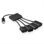 Kebidu Otg 4 Port Type-C Usb Hub Cable Power Charging Connector Adapter Cable Usb 3.1 Type C To Micro Usb Power Charger Cable