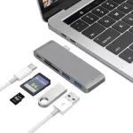 Multi 5-In-1 Usb C Hub Portable Type C Hub 7-In-1 Usb 3.0 Sd Tf Card Reader Adaptors Usb C Splitter For Macbook Pro