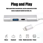 Usb-C Hub Usb 3.0 Hub Type C Usb Splitter Thunderbolt Usb-C Dock Adapter Otg For Iphone Macbook Pro Air Mi Pro Huawei Matebook