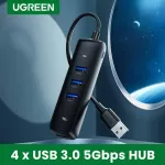 Ugreen Usb Hub 3.0 2.0 Hub Ultra Mini 4 Port Usb 3.0 Splitter Micro Usb Hub Adapter For Macbook Pro Surface Matebook Pc Usb Hub