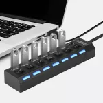 Multi Usb Hub 4/7 Ports High Speed Hub Usb 2.0 Splitter Adapter With Independent Switch For Pc Lap Computer Usb Expand