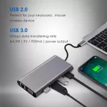 Usb Hub To Multi Usb 3.0 Usb Adapter Dock For Macbook Pro Accessories Type C 3.1 Splitter 3 Port Lap Docking Station Vga Hdmi
