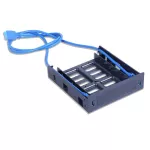 En-Labs 2 X Usb 3.0 Front Panel W/ 3.5" Device/hdd Or 2.5" Ssd/hdd To 5.25 Floppy To Optical Drive Bay Tray Bracket Converter