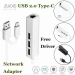 Multiple Types High Speed Usb Type-C To Rj45 Wired Network Card 3ports Otg Hub Ethernet Lan Adapter Splitter For Lap Tablets