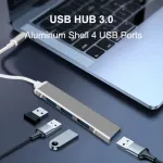 Usb Hub 4-Port Usb Hub Portable 5gbps Data Hub Splitter Aluminum 4 In 1 Docking Station Multiport Adapter Dongle