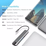 Type C to HDMI HUB USB C 4K PD 5A 87W Dock RJ45 LAN USB 3.1 Splitter USB-C Power Delivery Accessories for Imac Air Macbook Pro