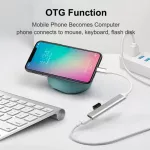 Usb Hub 4-Port Usb Hub Portable 5gbps Data Hub Splitter Aluminum 4 In 1 Docking Station Multiport Adapter Dongle