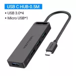 Ventage USB C Hub 3.1 Type C to USB 3.0 Adapter Multi USB with Micro USB Charging Port for MacBook Huawei Otg Type C Hub 3.0 USB