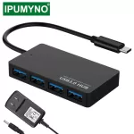 Usb C Hub Multi 3.0 For Macbook Pro Air Computer Pc Notebook Accessories Type-C 3.1 Splitter 4 Port Otg Hab With Power Adapter