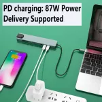 Usb C To Ethernet Adapter Rj45 Lan C Hub 4k Hdmi-Compatible Sd/tf Card Reader Pd Fast Charger Dock Station For Macbook Air Pro