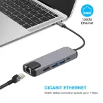 Usb C Ethernet Adapter Usb Hub Converter 4k Hdmi Type C 3.0 Usb To Rj45 Lan Network Card For Macbook Usb Ethernet Switch