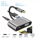 Type-C to RJ45 Gigabit Lan Ethernet HDMI 4K VGA Adapter SD TF Card Reader USB 3.0 Audio For MacBook Samsung Thunderbolt 3
