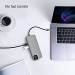 Usb Type C Hub Type-C Vga Adapter 10 In 1 Usb C To Usb 3.1 Dock Rj45 Lan Ethernet Tf Sd Reader Slot Pd Typec Hub Compatible