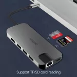 Usb Type C Hub Type-C Vga Adapter 10 In 1 Usb C To Usb 3.1 Dock Rj45 Lan Ethernet Tf Sd Reader Slot Pd Typec Hub Compatible