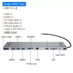 100mbps 8 In 1 Hub Aluminum Alloy Usb-C Hub 4k 30hz Hd Usb 3.0 Adapter Portable Lap Pd Charging Sd Tf Card Reader Rj45