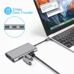 Type-C To Rj45 Gigabit Lan Ethernet Hdmi 4k Vga Adapter Sd Tf Card Reader Usb-C Usb 3.0 Audio For Macbook Samsung Thunderbolt 3