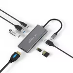 Multi Usb 3.0 4k Vga Rj45 Adapter To Splitter 3 Port Usb Hub Usb-C Type C For Macbook Usb Hub Lap Docking Station