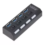 Mini Usb Hub 3.0 Super Speed 5gbps Usb3.0 4 Ports Hub Portable Micro Usb 3.0 Hub Splitter With External Power Adapter For Pc Acc