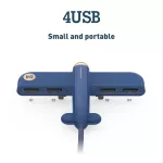 Aircraft Shape Usb 2.0 Expander 4-Port Data Hub Splitter For Pc Computer Lap