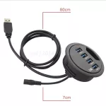 Eu Us Power Adapter Mounting In-Desk 4 Ports Usb 3.0 Hub Multi Splitter For Pc Desk Computer Lap Mouse Keyboard Cellphone