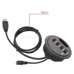Eu Us Power Adapter Mounting In-Desk 4 Ports Usb 3.0 Hub Multi Splitter For Pc Desk Computer Lap Mouse Keyboard Cellphone