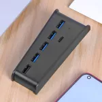 6 In 1 Usb Hub Splitter Expander Adapter For Ps5 4 Usb 3.0 Type-C Ports For Playstation 5 Digital Edition Game Accessories