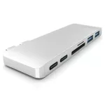 Dual Usb Type C Hub For Macbook Pro 6 In 1 Usb C Docking Station Adapter Hub Adapter Support 2 Usb 3.0 Ports Sd / Tf Card Port