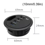 New Mounting In-Desk 4 Ports Usb 3.0 Hub Desk Adapter Multi Splitter For Desk Pc