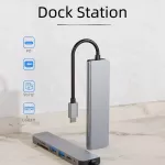 Usb Type C Hub Type-C To Hdmi 4k Vga Adapter Rj45 Lan Ethernet Sd Tf Usb-C 3.0 Typec 3.5mm Jack Audio Video For Macbook Pro Otg