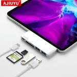 Ajiuyu Usb C Hub For Ipad Pro 12.9 11 Type C 3.1 Hub To Hdmi Usb3.0 Pd Port 3.5mm Usb-C Dock Adapter For Macbook
