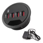 New Mounting In-Desk 4 Ports Usb 3.0 Hub Desk Adapter Multi Splitter For Desk Pc