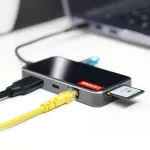 Lenovo Usb C Type-C Hub To Hdmi Rj45 Card Reader Multi Usb3.0 Pd Adapter Accessories For Dock Splitter Lap Tablet Pc