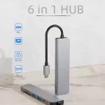 Usb Type C Hub Type-C To Hdmi 4k Vga Adapter Rj45 Lan Ethernet Sd Tf Usb-C 3.0 Typec 3.5mm Jack Audio Video For Macbook Pro Otg