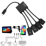 Universal 4 In1 Standard Micro Usb Otg Hub Extension Adapter Charging Cable For Android Phone Tablet Lh9s