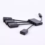 Universal 4 In1 Standard Micro Usb Otg Hub Extension Adapter Charging Cable For Android Phone Tablet Lh9s