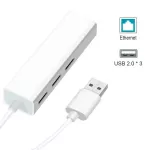 Usb Ethernet With 3 Port Usb Hub 2.0 Rj45 Lan Network Card Usb To Ethernet Adapter For Pc Rtl8152 Usb 2.0 Hub