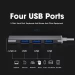 4-In-1 Usb C Hub Mini Size To Usb Port Type-C Hub Mobile Type C Pd Usb 3.0 Otg Adapter Usb C Dock For Macbook Air Pro Pc Usb Hub